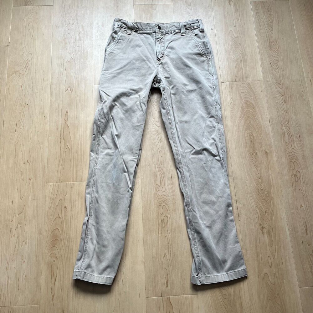 Carhartt Khaki Relaxed Fit 31x34 Tan Men's Pants Size